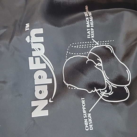 NAP FUN Gray travel memory foam neck pillow with case - Picture 8 of 10